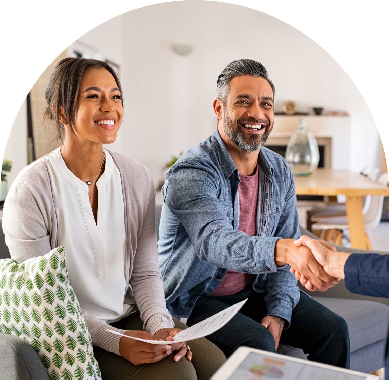 Couple meeting with tax prep specialist